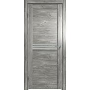 Дверь межкомнатная Future-601 ПВХ, Дуб винчестер серый, остекленная, сатинат белый, царговая