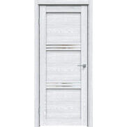 Дверь межкомнатная Future-602 ПВХ, Дуб патина серый, остекленная, зеркало, царговая