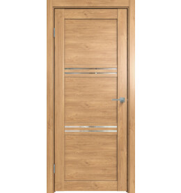 Дверь межкомнатная Future-602 ПВХ, Дуб Винчестер светлый, остекленная, зеркало, царговая