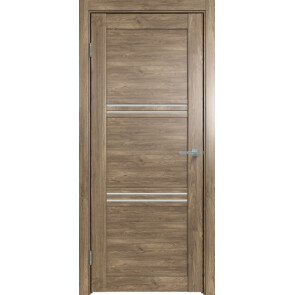 Дверь межкомнатная Future-602 ПВХ Дуб Винчестер трюфель, остекленная, сатинат белый, царговая