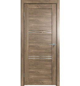 Дверь межкомнатная Future-602 ПВХ, Дуб Винчестер трюфель, остекленная, зеркало, царговая