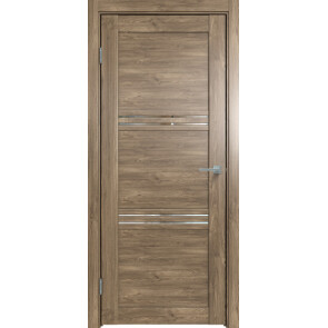 Дверь межкомнатная Future-602 ПВХ Дуб Винчестер трюфель, остекленная, зеркало, царговая
