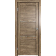 Дверь межкомнатная Future-602 ПВХ, Дуб Винчестер трюфель, остекленная, зеркало, царговая