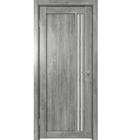 Дверь межкомнатная Future-604 ПВХ, Дуб винчестер серый, остекленная, сатинат белый, царговая