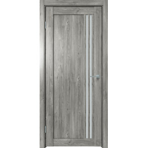 Дверь межкомнатная Future-604 ПВХ Дуб винчестер серый, остекленная, сатинат белый, царговая