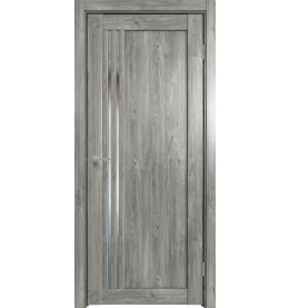 Дверь межкомнатная Future-604 ПВХ, Дуб винчестер серый, остекленная, зеркало, царговая