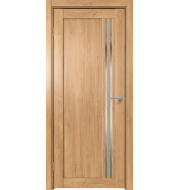 Дверь межкомнатная Future-604 ПВХ, Дуб Винчестер светлый, остекленная, зеркало, царговая