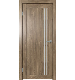 Дверь межкомнатная Future-604 ПВХ, Дуб Винчестер трюфель, остекленная, сатинат белый, царговая