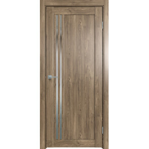Дверь межкомнатная Future-604 ПВХ Дуб Винчестер трюфель, остекленная, зеркало, царговая