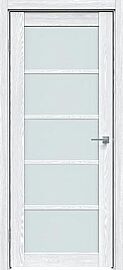 Дверь межкомнатная "Future-605" Дуб патина серый, стекло Сатинат белый