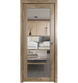 Дверь межкомнатная Future-605 ПВХ, Дуб Винчестер трюфель, остекленная, прозрачное, царговая