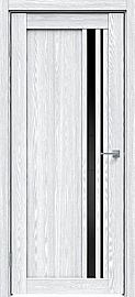 Дверь межкомнатная "Future-608" Дуб патина серый, стекло Лакобель чёрное