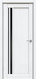 Дверь межкомнатная "Future-608" Дуб серена белый кристалл, стекло Лакобель чёрное