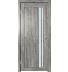 Дверь межкомнатная Future-608 ПВХ, Дуб винчестер серый, остекленная, сатинат белый, царговая
