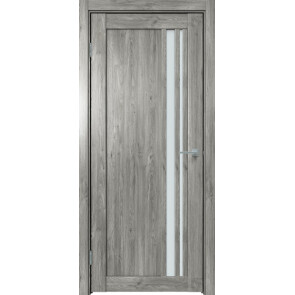 Дверь межкомнатная Future-608 ПВХ Дуб винчестер серый, остекленная, сатинат белый, царговая