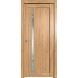 Дверь межкомнатная Future-608 ПВХ Дуб Винчестер светлый, остекленная, зеркало, царговая