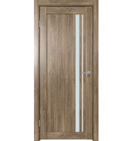 Дверь межкомнатная Future-608 ПВХ, Дуб Винчестер трюфель, остекленная, сатинат белый, царговая