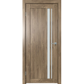 Дверь межкомнатная Future-608 ПВХ Дуб Винчестер трюфель, остекленная, сатинат белый, царговая