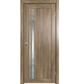 Дверь межкомнатная Future-608 ПВХ, Дуб Винчестер трюфель, остекленная, зеркало, царговая