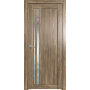 Дверь межкомнатная Future-608 ПВХ, Дуб Винчестер трюфель, остекленная, зеркало, царговая