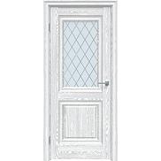 Дверь межкомнатная "Future-621" Дуб патина серый, стекло Ромб