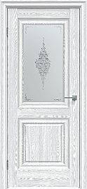 Дверь межкомнатная "Future-621" Дуб патина серый, стекло Сатин белый лак прозрачный