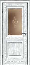Дверь межкомнатная "Future-621" Дуб патина серый, стекло Сатин бронза лак прозрачный