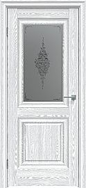 Дверь межкомнатная "Future-621" Дуб патина серый, стекло Сатин графит лак прозрачный