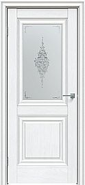 Дверь межкомнатная "Future-621" Дуб серена белый кристалл, стекло Сатин белый лак прозрачный