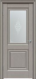 Дверь межкомнатная "Future-621" Дуб серена каменно-серый, стекло Сатин белый лак перламутр