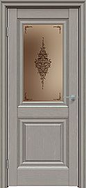 Дверь межкомнатная "Future-621" Дуб серена каменно-серый, стекло Сатин бронза бронзовый пигмент