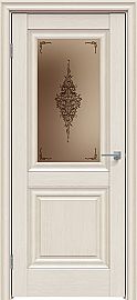 Дверь межкомнатная "Future-621" Дуб серена керамика, стекло Сатин бронза бронзовый пигмент