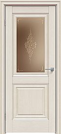 Дверь межкомнатная "Future-621" Дуб серена керамика, стекло Сатин бронза лак прозрачный
