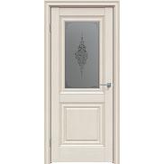 Дверь межкомнатная "Future-621" Дуб серена керамика, стекло Сатин графит лак прозрачный