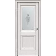 Дверь межкомнатная "Future-621" Дуб серена светло-серый, стекло Сатин белый лак прозрачный