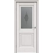 Дверь межкомнатная "Future-621" Дуб серена светло-серый, стекло Сатин графит лак прозрачный