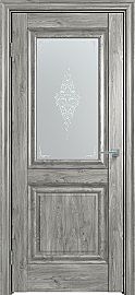 Дверь межкомнатная "Future-621" Дуб винчестер серый, стекло Сатин белый лак перламутр