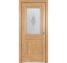 Дверь межкомнатная "Future-621" Дуб Винчестер светлый, стекло Сатин белый лак прозрачный