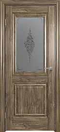 Дверь межкомнатная "Future-621" Дуб винчестер трюфель, стекло Сатин графит лак прозрачный