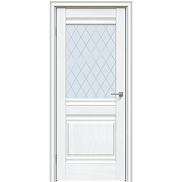Дверь межкомнатная "Future-626" Дуб серена белый кристалл, стекло Ромб