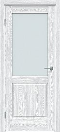 Дверь межкомнатная "Future-629" Дуб патина серый, стекло Сатинато белое