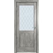 Дверь межкомнатная "Future-629" Дуб винчестер серый, стекло Ромб