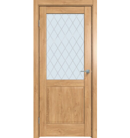 Дверь межкомнатная Future-629 ПВХ, Дуб Винчестер светлый, остекленная, ромб, царговая