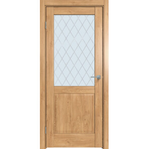Дверь межкомнатная Future-629 ПВХ Дуб Винчестер светлый, остекленная, ромб, царговая
