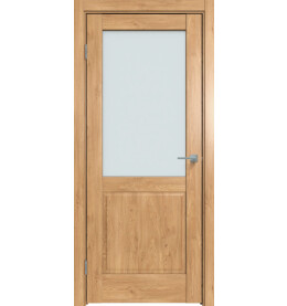Дверь межкомнатная Future-629 ПВХ, Дуб Винчестер светлый, остекленная, сатинат белый, царговая