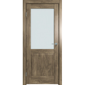 Дверь межкомнатная Future-629 ПВХ Дуб Винчестер трюфель, остекленная, сатинат белый, царговая