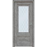 Дверь межкомнатная "Future-631" Бетон темно-серый, стекло Ромб