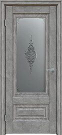 Дверь межкомнатная "Future-631" Бетон темно-серый, стекло Сатин графит лак прозрачный