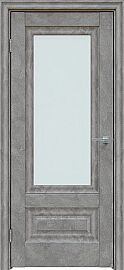 Дверь межкомнатная "Future-631" Бетон темно-серый, стекло Сатинат белый