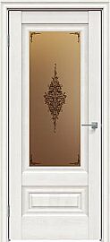 Дверь межкомнатная "Future-631" Дуб патина золото, стекло Сатин бронза бронзовый пигмент